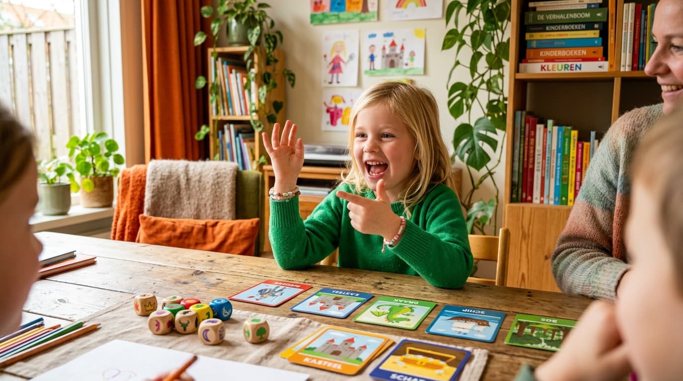 Van 'uhm... weet ik niet' naar meeslepende verhalen: spelletjes die elke 6-jarige tot verhalenverteller maken