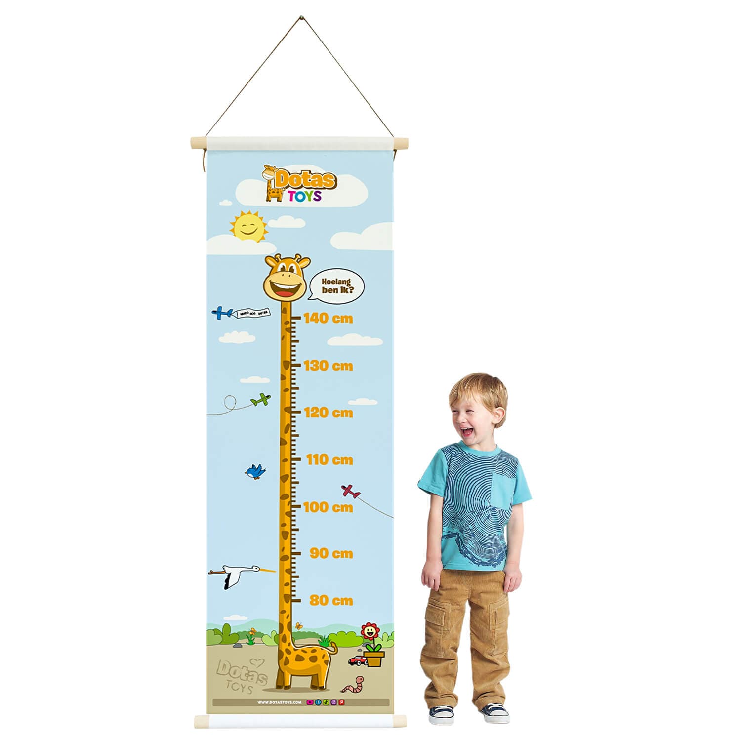 DotasToys Groeimeter – Kindermeetlat & Kinderkamer Decoratie