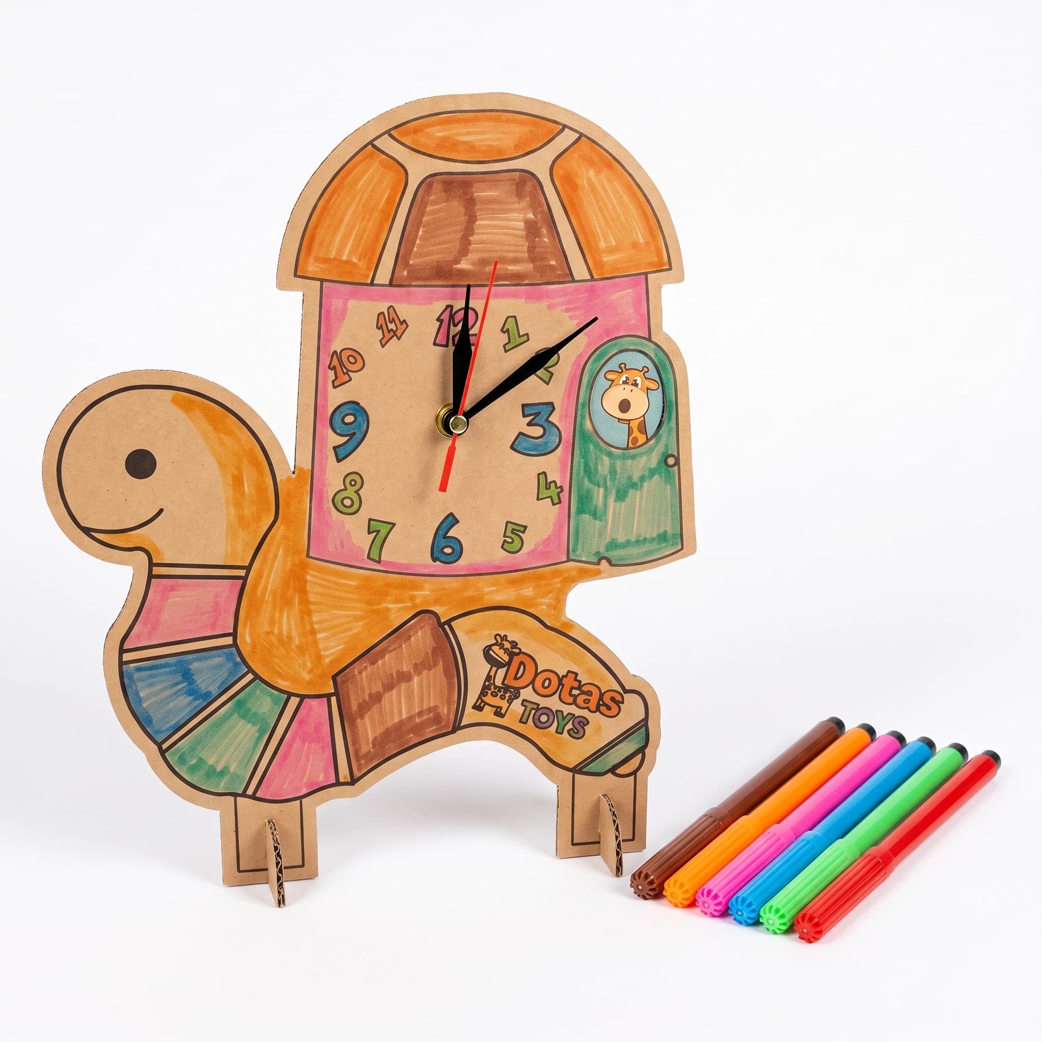 DotasToys Maak Je Eigen Klok – Schildpad Knutselklok - bekijk in de DotasToys webshop DotasToys Maak Je Eigen Klok – Schildpad Knutselklok - educatief speelgoed DotasToys