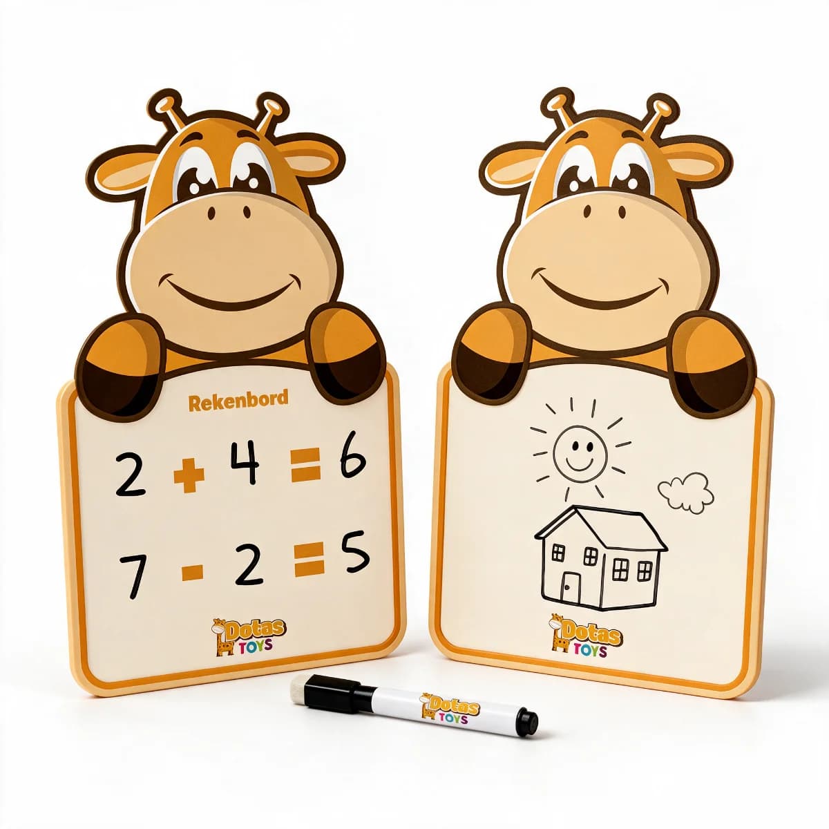 Twee kanten, eindeloos opnieuw DotasToys Rekenbord & Tekenbord – Leren Tellen en Rekenen (3-6 jaar) — Twee kanten, eindeloos opnieuw