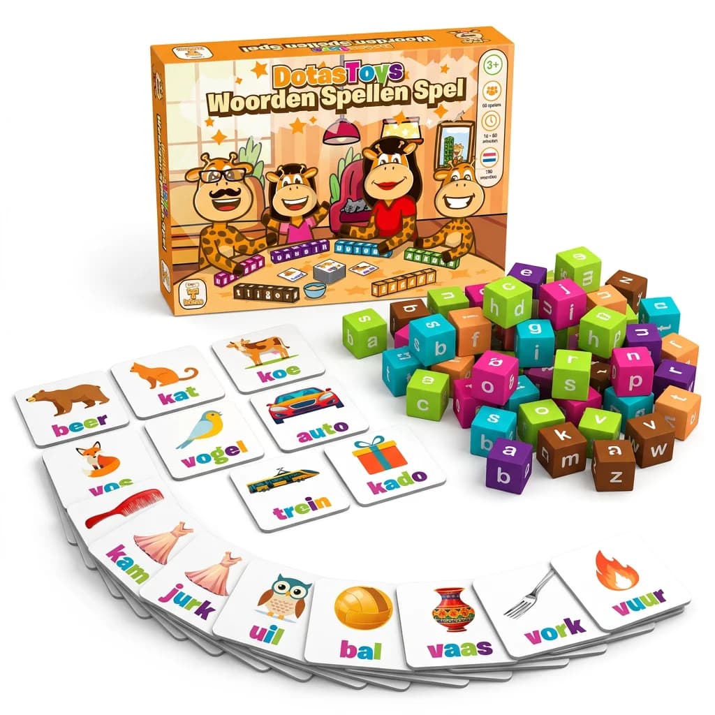 DotasToys Word Spelling Game 2.0 – 4-99 years | 1-6 Players