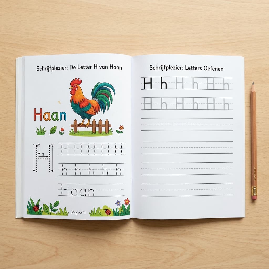 Geef je kind een voorsprong op school Schrijfbundel voor Kleuters - 180 pagina's | Leren schrijven & cijfers & vormen — Geef je kind een voorsprong op school