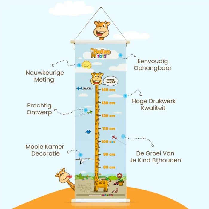oordelen van de DotasToys groeimeter voor de kinderkamer: nauwkeurig meten, eenvoudig ophangen en groei bijhouden