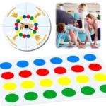 DotasToys Wervelwind Spel - kleurrijk vloerspel met draaischijf voor kinderen vanaf 5 jaar, gezin speelt samen het actieve spel met gekleurde stippen